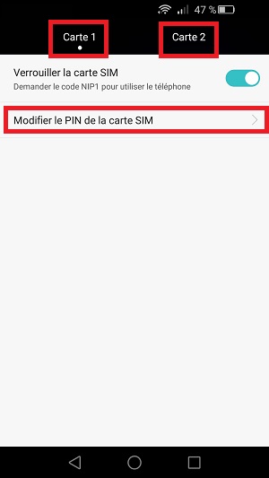 Changer le code PIN sur le Honor 6